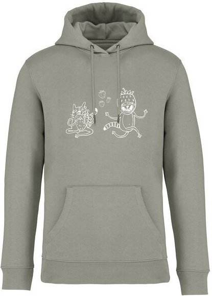 Brandless Basic Bio Hoody Nr. 4 Strawberry Cats 350g/m² XXS - 4 XL