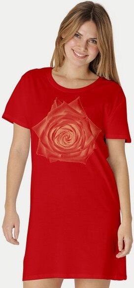 Peaces.bio - handbedruckte Biomode Longshirt Rose Damen