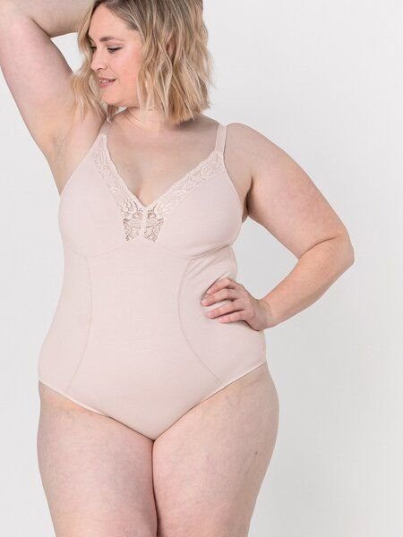 erlich textil Eleonora Body mit Spitze aus Bio-Baumwolle, made in Europe