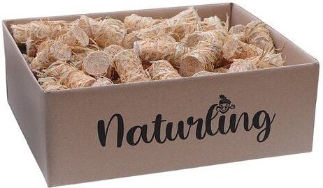 naturling Holzwolle Anzünder gewachst - Bio Grill- und Kaminanzünder