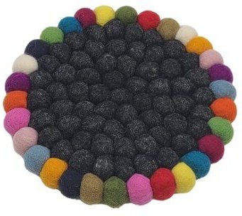 Frida Feeling Filz Untersetzer mit Regenbogenrand (Ø ca. 21 cm)