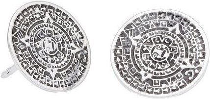pakilia Silber Ohrstecker Aztekenkalender Fair-Trade und handmade