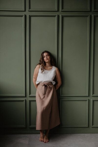 AmourLinen Wickelrock aus Leinen IRIS