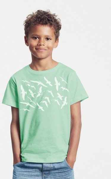 Peaces.bio - handbedruckte Biomode Bio-Kinder T-Shirt Möwen