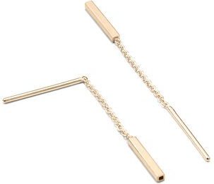 Jonathan Radetz Jewellery Ohrstecker fineSQUARE, Gold 585, 14 Karat, Länge 10 - 40 mm, Handmade in Germany