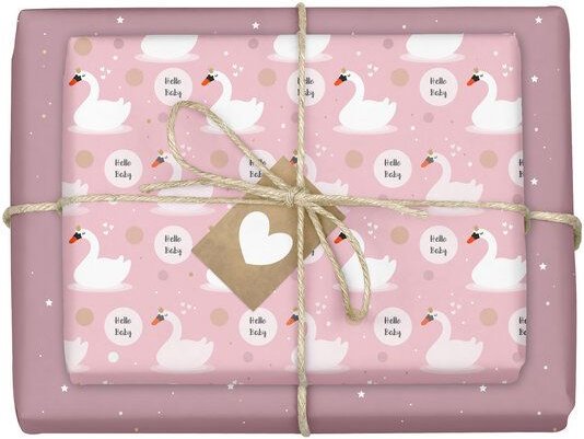 dabelino Kinder Geschenkpapier-Set (4x Bögen + Karte od. Anhänger)