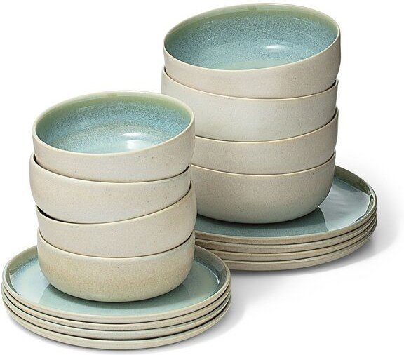 Econovo Geschirrset Keramik Handgemacht 16-tlg.