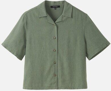 Damen Bluse aus Leinen und LENZING ECOVERO Viskose Mix - CAMELLIA - recolution