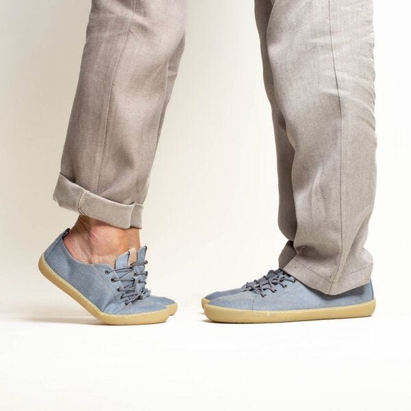 nahtur-design Barfußschuhe aus Bioleinen mit Kautschuksohle unisex