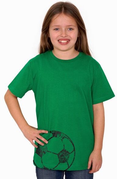 HANDGEDRUCKT "Fußball" Unisex Kinder T-Shirt