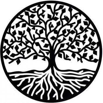 BeWooden Wanddekoration aus Holz - "Lifetree Siluette" - Durchmesser 298mm