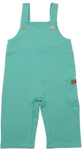 Kinder Latzhose GOTS zertifiziert, mintgrün, Bio-Baumwolle, bequem – Walkiddy