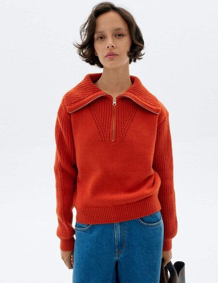 thinking mu Damen Pullover - Tanit Knitted Sweater - aus Wolle