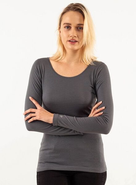 Alma & Lovis Ringel-Jerseyshirt aus Bio-Baumwolle | Melange Shirt