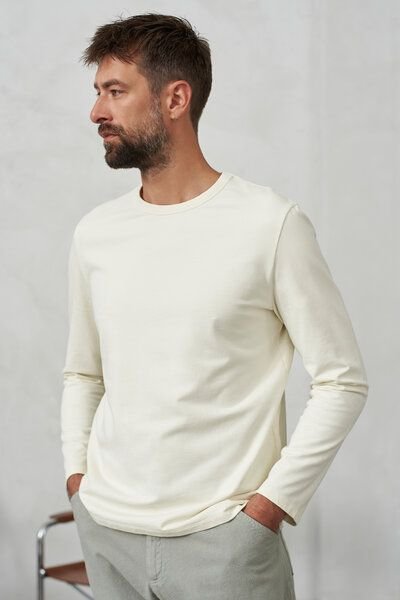 Thumbnail - About Companions Klassisches Longsleeve LARS aus kompakter Bio-Baumwolle