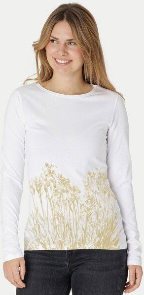 Peaces.bio - handbedruckte Biomode Langarmshirt Damen Mystic Iris