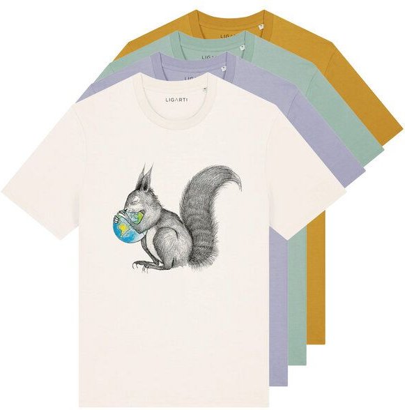T-Shirt – Eichhörnchen Welt – LIGARTI Tiermanufaktur