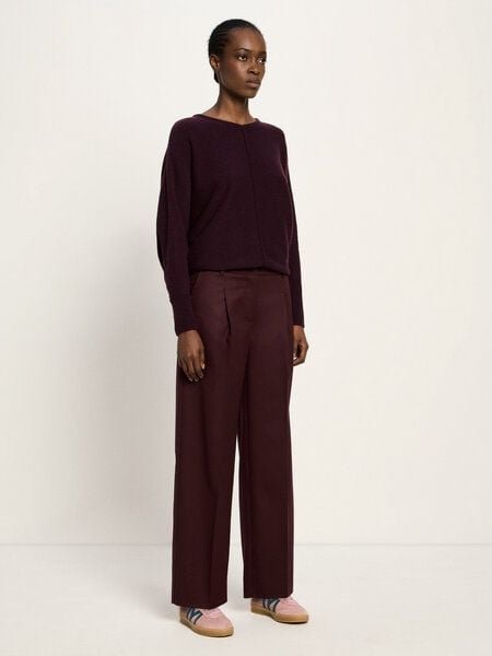 LANIUS Hose mit Bundfalte aus Bio-Schurwolle