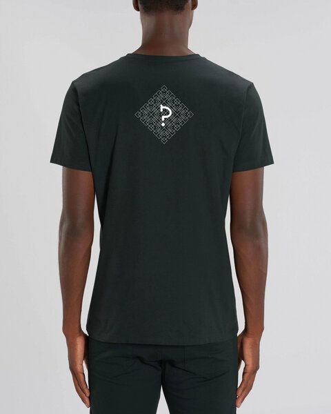 Thumbnail - Human Family Bio Herren V-Neck T-Shirt "Geometric Questionmark" in 3 Farben