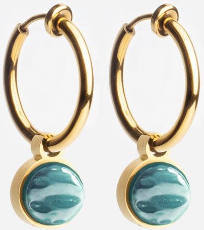 ALEXASCHA Gold Clip Creolen mit Anhänger | Mix & Match