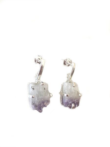Crystal and Sage Amethyst Ohrringe