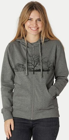 Peaces.bio - handbedruckte Biomode Zip-Hoodie Landscape Damen