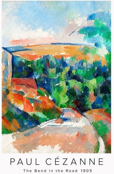 Photocircle Poster / Leinwandbild - The Bend in the Road von Paul Cézanne