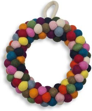 Frida Feeling Kranz aus bunten Filzkugeln
