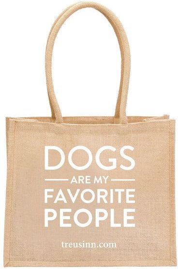 Treusinn Eco Shopper "Dogs Favorite People" / 100% Jutegewebe / umweltfreundlich