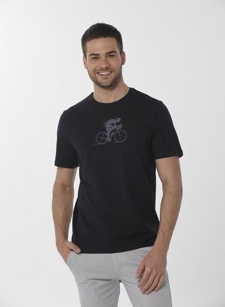ORGANICATION T-Shirt aus Bio-Baumwolle mit Fahrrad-Print