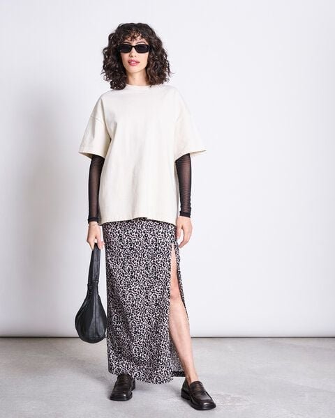 Thumbnail - JAN N JUNE MAXI ROCK LUSTA LEO PRINT GOTS