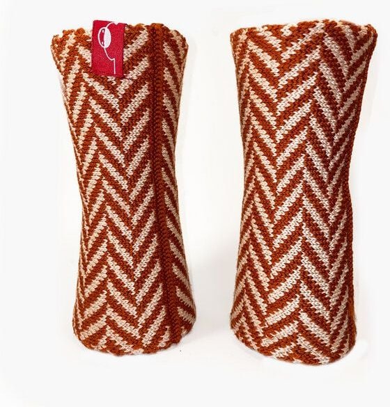 vincente Armstulpen im Fischgrätmuster