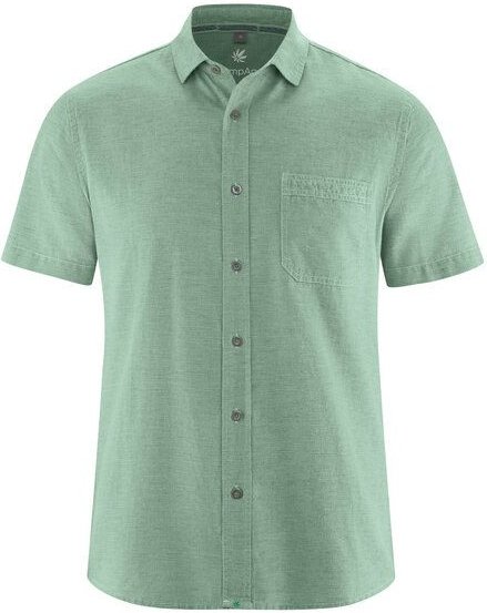 HempAge Herren Hemd Kurzhemd Hanf/Biobaumwolle