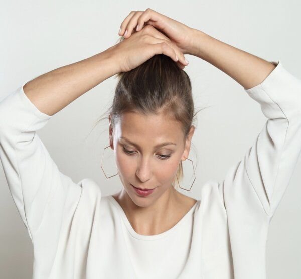 BELLYBIRD Jewellery CREOLEN - Hexagon, gehämmert, S/M/L