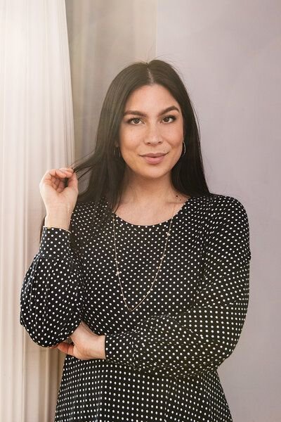 l'amour est bleu Langarmshirt Modell Charlene aus Bio-Baumwolle