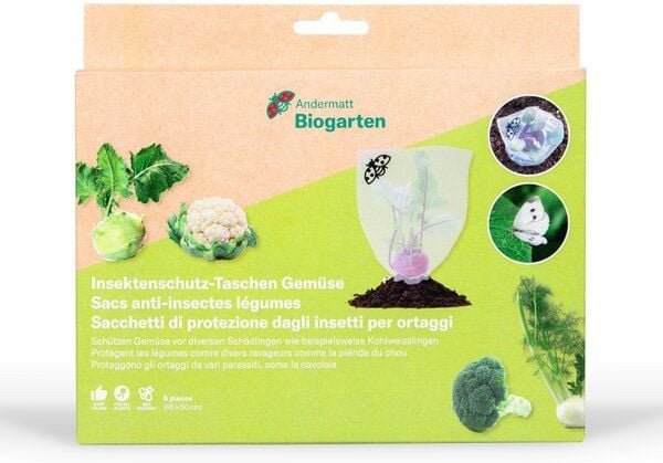 Andermatt Biogarten Insektenschutz-Taschen für Gemüse und Stauden – Schutzbeutel für Einzelpflanzen gegen zufliegende In...