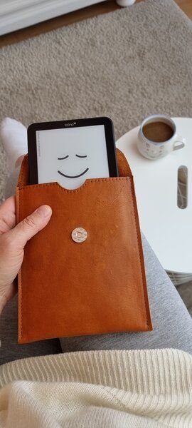 Süßstoff E-Reader - Hülle aus Naturleder und Wollfilz in tollen Farben