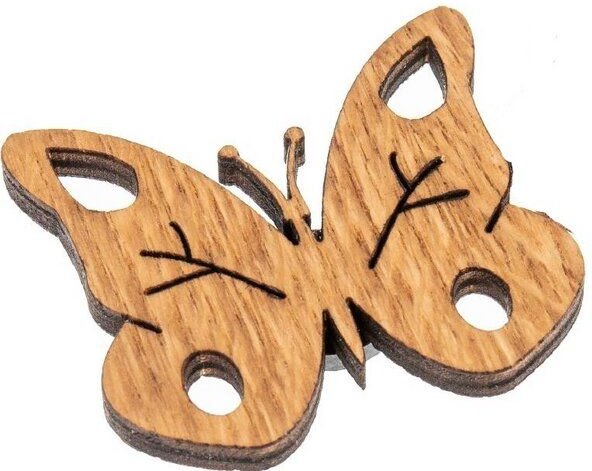 ReineNatur Schmetterling Magnet aus Eichenholz geölt - 4er Set