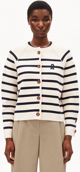 ARMEDANGELS PLACED STRIPE Damen Cardigan aus Bio-Baumwolle