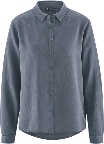 HempAge Damen Langarm-Bluse Hanf/Bio-Baumwolle