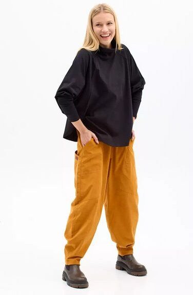 KOKOworld Coban Cordhosen aus Baumwolle - fair produziert in EU - mit Taschen, Ziernähten & elastischem Bund