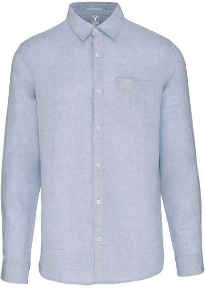 YTWOO Leinenhemd für Herren aus 100% Leinen mit Kragen