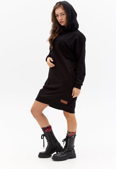 Tunika Kajendo – Tunikakleid mit Kapuze – Praktische Tasche – bunter Aufdruck KOKOworld – Baumwolle mit Elasthan – Fair ...