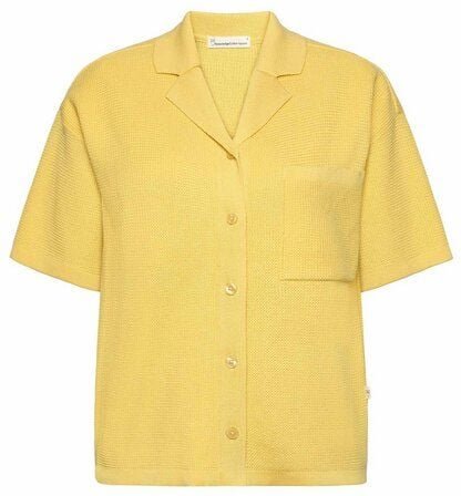 KnowledgeCotton Apparel Racking Stitch Short Sleeved Shirt - Herren Bowlingshirt aus Bio-Baumwolle