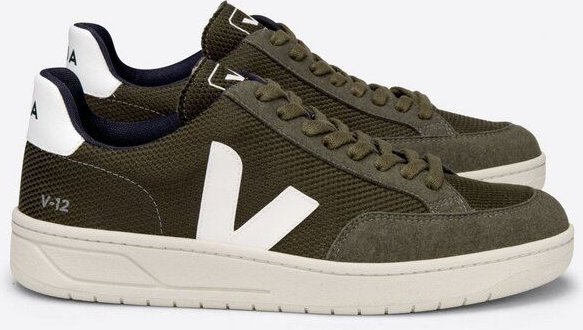 Veja Vegane Herren-Sneaker V-12 B-MESH Olive White
