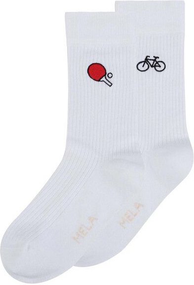 MELA Gerippte Socken Stickerei Bundle