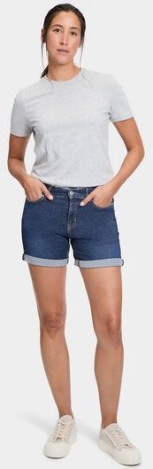 FUTURE:PEOPLE. 11:00 DENIM SHORTS - MID WAIST- Damen Jeans aus leichtem Stretch-Denim aus Bio-Baumwoll/ Tencel-Mix (3110...