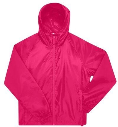 B&C BE INSPIRED Unisex Regen- und Windjacke einstellbare dreiteilige Kapuze mit zwei Fronttaschen