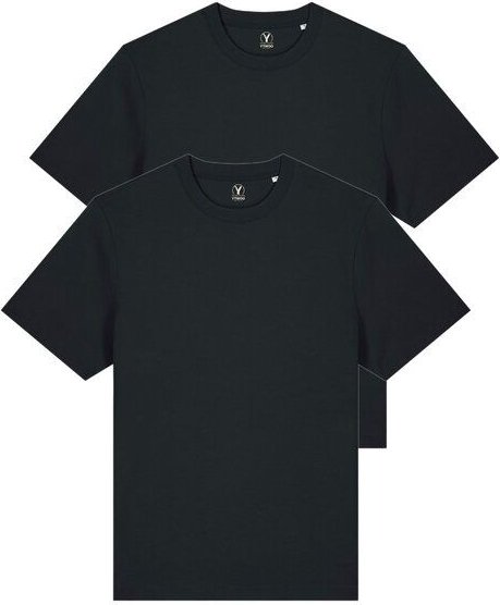 YTWOO Doppelpack Unisex-T-Shirts aus schwerem Stoff | Bio-Baumwolle