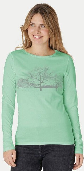 Peaces.bio - handbedruckte Biomode Damen Langarmshirt Landscape